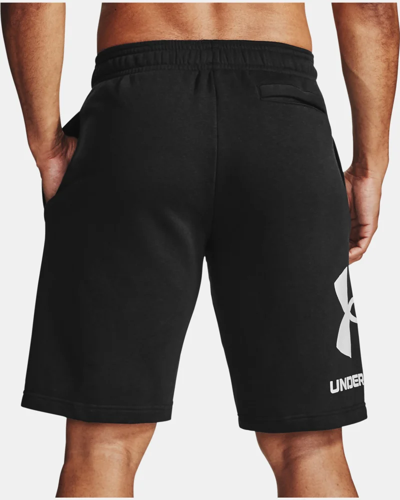 UNDER ARMOUR Black Men's UA Rival Fleece Big Logo Shorts for Men | Best Price UAE